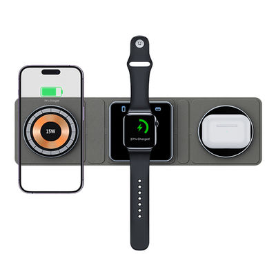 좋은 가격 폴더블 지갑 크기 여행 무선 충전기 휴대용 3인1 충전소 온라인으로