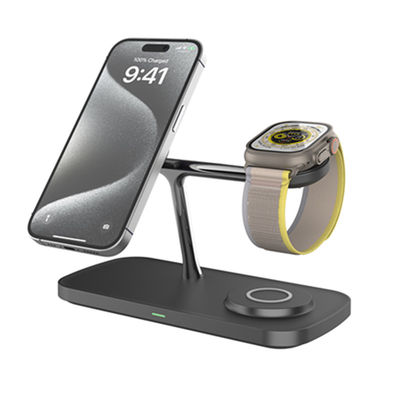 좋은 가격 진크 합금 재료 독점 특허 QI 인증 무선 충전기 iPhone 귀 전화기 IWatch 패스트 폰 충전기 온라인으로