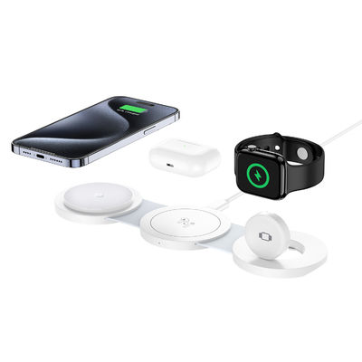 좋은 가격 3 폴드 20W 무선 충전 스테이션 5W / 7.5W / 10W / 15W 자기 충전기와 표시등 온라인으로