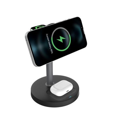 좋은 가격 S11 3 in 1 자기 무선 충전 스탠드, 충전 각도 조절 및 USB 타입 C 입력 인터페이스 온라인으로