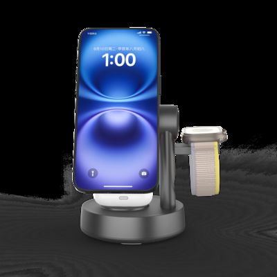 좋은 가격 Qi2.2 3 in 1 Charging Station for Apple with Bluetooth Speaker, 15W Fast Magnetic Wireless Charger Station with Night Light 온라인으로