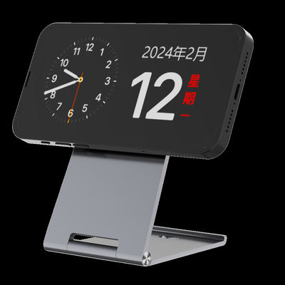 좋은 가격 알루미늄 합금 Qi 2 금속 무선 충전기 USB C 인터페이스 및 완화 접착 디자인 온라인으로