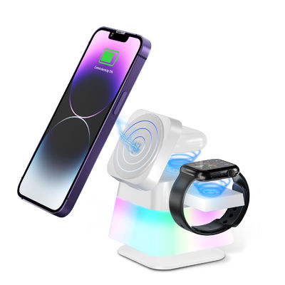 좋은 가격 ABS PC 재료 RGB 야간 조명 3 in 1 플리핑 톱과 무선 충전기 온라인으로