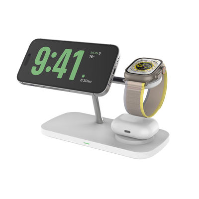 좋은 가격 QI2 5 in 1 Magnetic Wireless Charger iPhone Stand 15W Fast Mag-Safe Charger for iPhone 17/17 Pro/17 Air/17 Pro Max 16/15/14/13/12 Series Apple Magnet Wireless Charging Station/Pad for AirPods 온라인으로