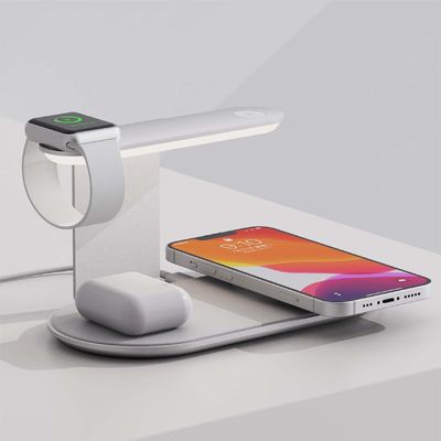 V2206 스탠드 타입 무선 충전기 15W 3인1 급 충전기 지원 Iwatch 알루미늄 합금 급 충전기