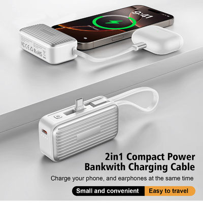 2025 타이머스 새로운 효율적인 4800mAh 휴대 전화 전력 은행 듀얼 타입 C 인터페이스 충전 은행과 미니 전력 은행