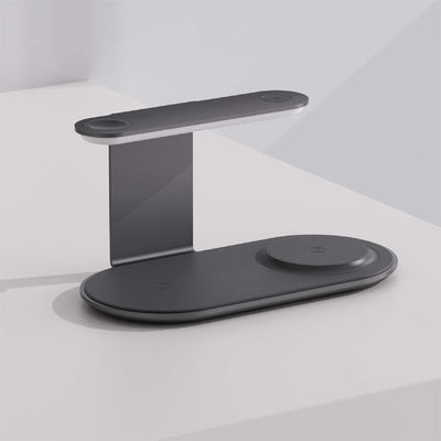 3 in 1 휴대폰 충전기 거치대 15W/10W/7.5W/5W 출력, Apple 및 Samsung 폰용 Type-C 인터페이스