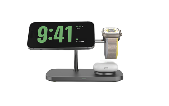 품질 도매 T255 무선 고속 충전기 마그네틱 ABS 휴대폰 충전 스탠드 공장