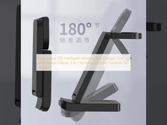 신제품 S90 지능형 무선 급 충전기 15W ABS+금속+실리콘 3인1 무선 충전기 접이식 급 충전기