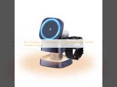 4 in 1 무선 충전기, 야간 조명 포함 15W/10W/7.5W/5W 접이식 충전기